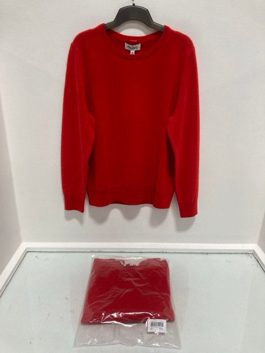 Lot 553  
            Marchington SR14 - Parcel Delivery Only 

                
2 X PALOME SORBONNE CREWNECK SWEATERS IN POPPY RED - UK 12 - COMBINED ORIGINAL RR...