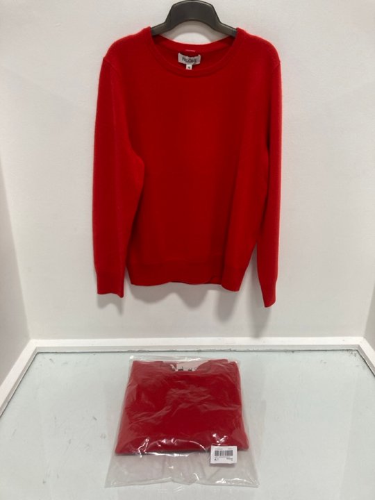 Lot 557  
            Marchington SR14 - Parcel Delivery Only 

                
2 X PALOME SORBONNE CREWNECK SWEATERS IN POPPY RED - UK 12 - COMBINED ORIGINAL RR...