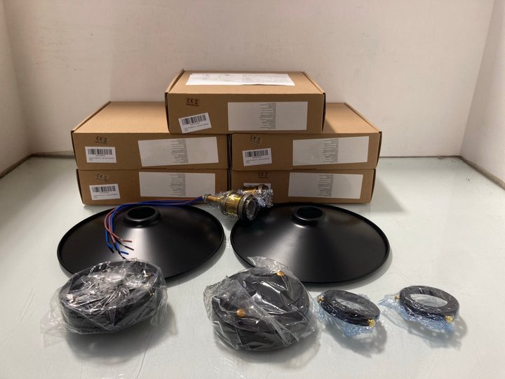 Lot 576  
            Marchington SR14 - Parcel Delivery Only 

                
6 X LICPERRON EDISON VINTAGE FLUSH MOUNTED CEILING LIGHTS - COMBINED ORIGINAL RRP...