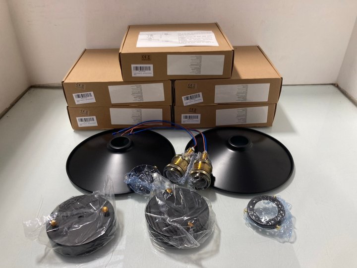 Lot 577  
            Marchington SR14 - Parcel Delivery Only 

                
6 X LICPERRON EDISON VINTAGE FLUSH MOUNTED CEILING LIGHTS - COMBINED ORIGINAL RRP...