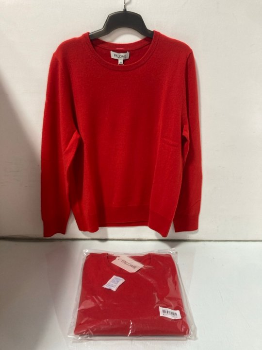 Lot 584  
            Marchington SR14 - Parcel Delivery Only 

                
2 X PALOME SORBONNE CREWNECK SWEATERS IN POPPY RED - UK 12 - COMBINED ORIGINAL RR...
