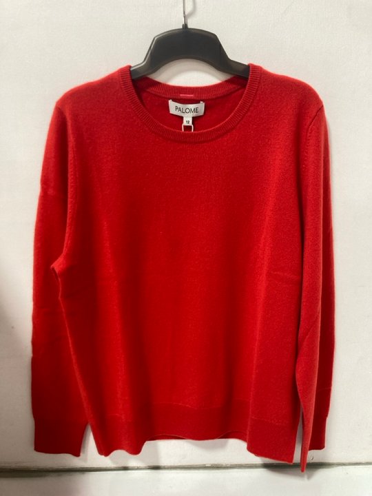 Lot 587  
            Marchington SR14 - Parcel Delivery Only 

                
PALOME SORBONNE CREWNECK SWEATER IN POPPY RED - UK 12: LOCATION - B14