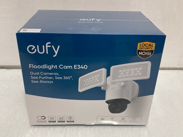 Lot 615  
            Marchington SR14 - Parcel Delivery Only 

                
EUFY FLOODLIGHT CAM E340 DUAL CAMERAS - ORIGINAL RRP £219: LOCATION - B13