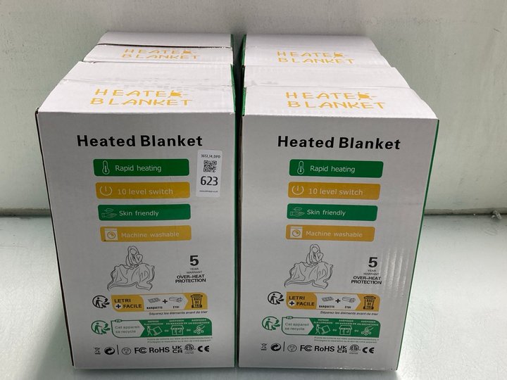 Lot 623  
            Marchington SR14 - Parcel Delivery Only 

                
4 X CUSHIOUS HEATED ELECTRIC BLANKETS: LOCATION - B12