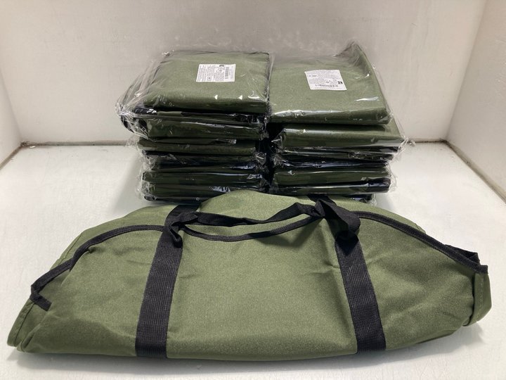 Lot 627  
            Marchington SR14 - Parcel Delivery Only 

                
QTY OF TESSLOVE FIREWOOD LOG CARRIER TOTE BAGS IN GREEN: LOCATION - B12