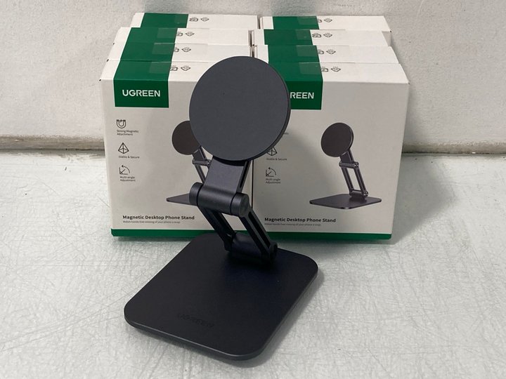 Lot 636  
            Marchington SR14 - Parcel Delivery Only 

                
9 X UGREEN MAGNETIC DESKTOP PHONE STANDS IN BLACK - COMBINED ORIGINAL RRP £179.91...