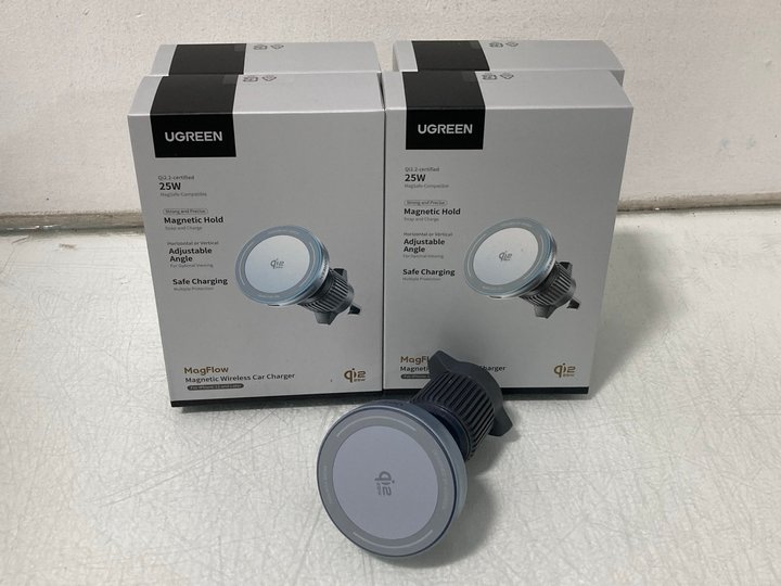 Lot 643  
            Marchington SR14 - Parcel Delivery Only 

                
5 X UGREEN MAGFLOW MAGNETIC WIRELESS CHARGERS - COMBINED ORIGINAL RRP £174.99: LO...