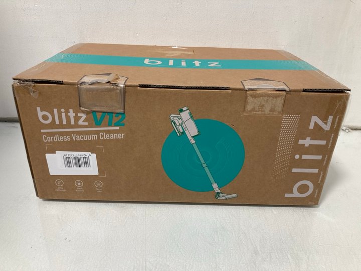 Lot 676  
            Marchington SR14 - Parcel Delivery Only 

                
BLITZ V12 CORDLESS VACUUM CLEANER - ORIGINAL RRP £199.99: LOCATION - B9