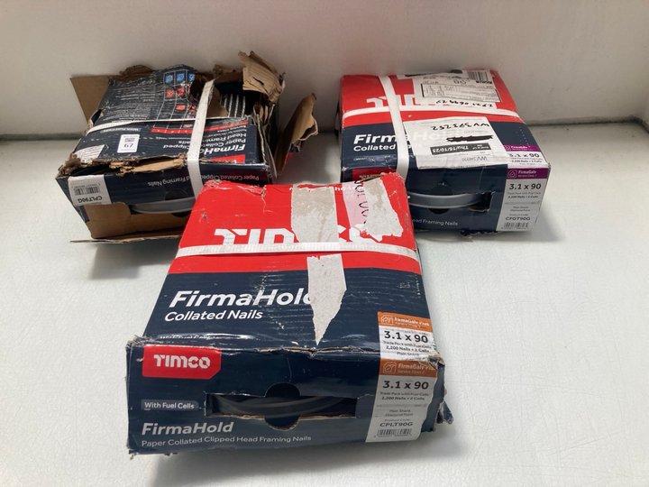 Lot 67  
            Marchington SR14 - Parcel Delivery Only 

                
QTY OF ASSORTED TIMCO FIRMAHOLD FRAMING NAILS TO INCLUDE 3.1 X 90 PLAIN SHANK DIA...
