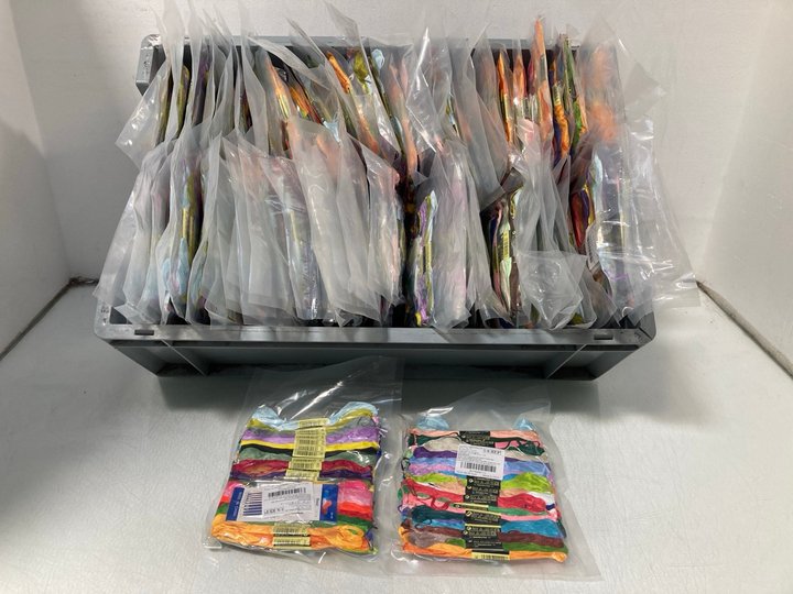 Lot 687  
            Marchington SR14 - Parcel Delivery Only 

                
QTY OF ASSORTED EMBROIDERY THREADS IN ASSORTED COLOURS: LOCATION - B9