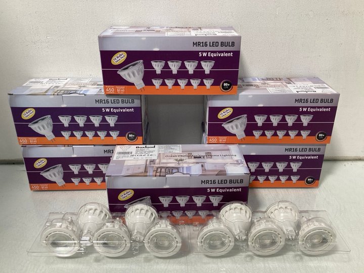 Lot 689  
            Marchington SR14 - Parcel Delivery Only 

                
7 X BOXES OF 10 BOXLOOD 5W MR16 LED SPOTLIGHTS - COMBINED ORIGINAL RRP £196: LOCA...