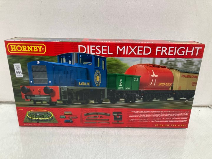 Lot 694  
            Marchington SR14 - Parcel Delivery Only 

                
HORNBY DIESEL MIXED FREIGHT TRAIN SET - ORIGINAL RRP £119: LOCATION - B8
