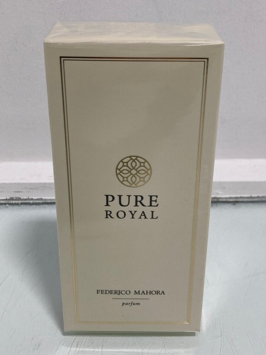 Lot 734  
            Marchington SR14 - Parcel Delivery Only 

                
FEDERICO MAHORA PURE ROYAL 50ML FEMME PARFUM(SEALED): LOCATION - B5