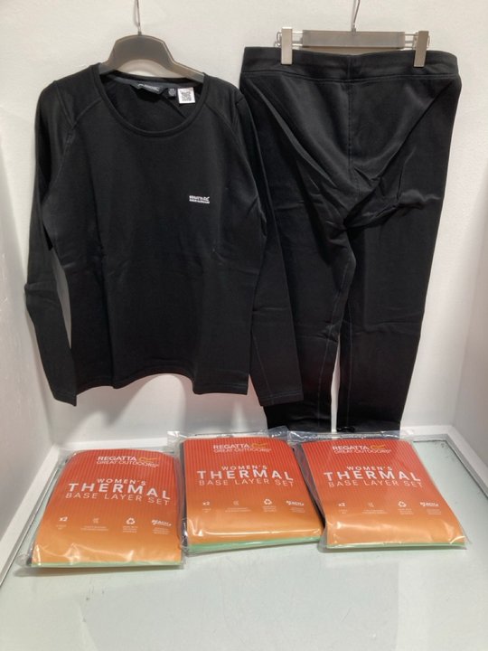Lot 736  
            Marchington SR14 - Parcel Delivery Only 

                
4 X REGATTA WOMENS THERMAL BASE LAYER SETS IN BLACK - UK SIZE 20: LOCATION - B5