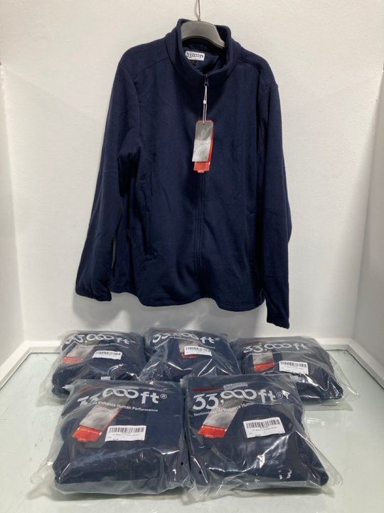 Lot 738  
            Marchington SR14 - Parcel Delivery Only 

                
5 X 33,000FT WOMENS FLEECE JACKETS IN NAVY - SIZE LARGE: LOCATION - B5