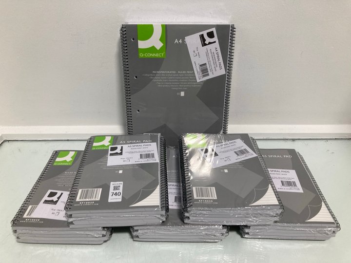 Lot 740  
            Marchington SR14 - Parcel Delivery Only 

                
QTY OF ASSORTED Q-CONNECT A4/A5 SPIRAL NOTEPADS: LOCATION - B5