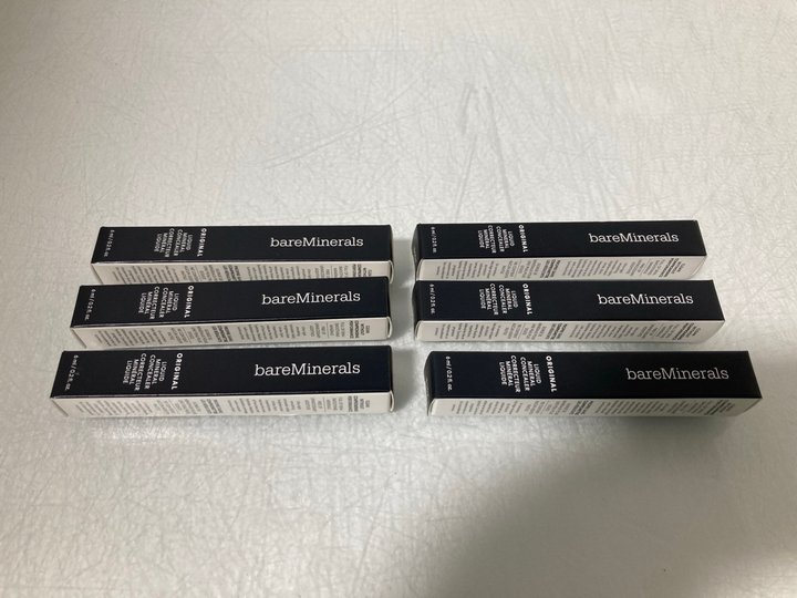 Lot 782  
            Marchington SR14 - Parcel Delivery Only 

                
6 X BARE MINERALS ORIGINAL LIQUID MINERAL CONCEALERS - SHADES: MED-TAN 3.5W/MED-T...