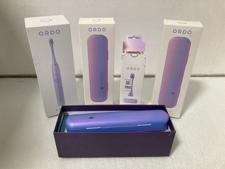 Lot 788  
            Marchington SR14 - Parcel Delivery Only 

                
5 X ASSORTED ORDO PRODUCTS TO INCLUDE SONIC+ ELECTRIC TOOTHBRUSH: LOCATION - B3