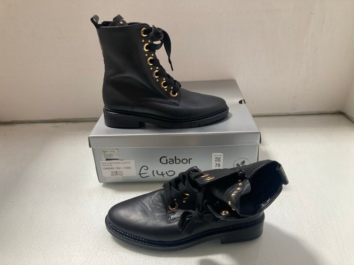 Lot 78  
            Marchington SR14 - Parcel Delivery Only 

                
GABOR LEATHER ANKLE BOOTS IN BLACK UK SIZE 4.5: LOCATION - A2