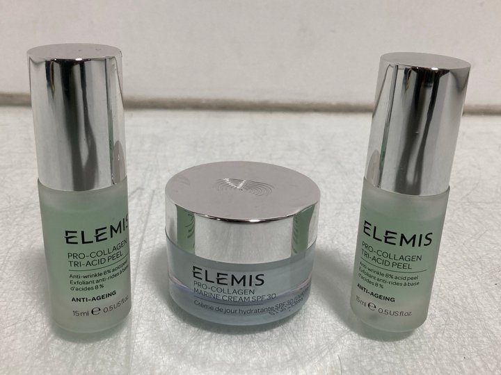 Lot 803  
            Marchington SR14 - Parcel Delivery Only 

                
ELEMIS 30ML PRO-COLLAGEN SPF-30 MARINE CREAM TO INCLUDE 2 X ELEMIS 15ML PRO-COLLA...