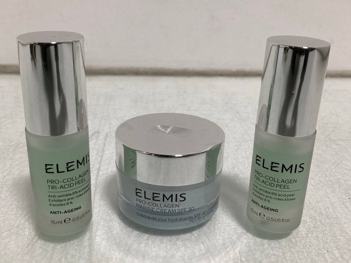 Lot 804  
            Marchington SR14 - Parcel Delivery Only 

                
ELEMIS 30ML PRO-COLLAGEN SPF-30 MARINE CREAM TO INCLUDE 2 X ELEMIS 15ML PRO-COLLA...