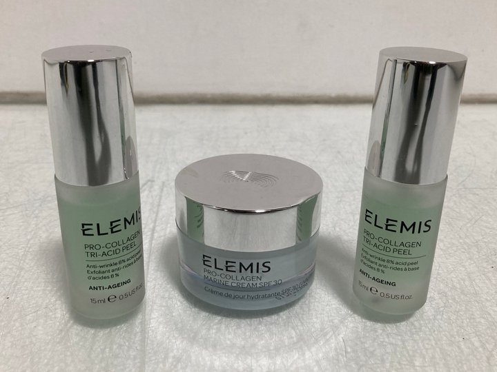 Lot 805  
            Marchington SR14 - Parcel Delivery Only 

                
ELEMIS 30ML PRO-COLLAGEN SPF-30 MARINE CREAM TO INCLUDE 2 X ELEMIS 15ML PRO-COLLA...
