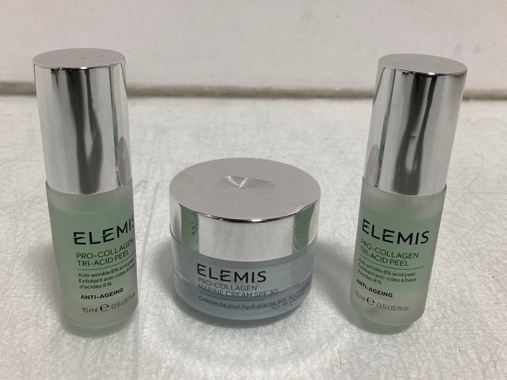 Lot 806  
            Marchington SR14 - Parcel Delivery Only 

                
ELEMIS 30ML PRO-COLLAGEN SPF-30 MARINE CREAM TO INCLUDE 2 X ELEMIS 15ML PRO-COLLA...