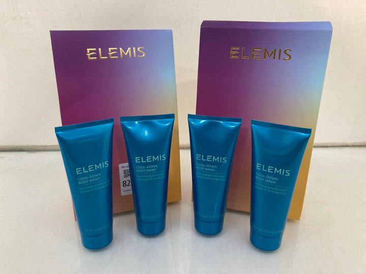 Lot 828  
            Marchington SR14 - Parcel Delivery Only 

                
8 X ELEMIS 100ML COOL-DOWN BODY WASHES - COMBINED ORIGINAL RRP £152: LOCATION - B1