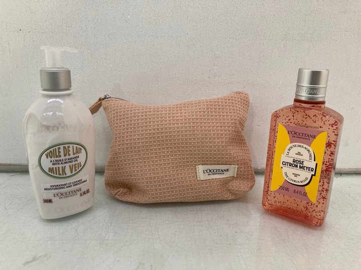 Lot 833  
            Marchington SR14 - Parcel Delivery Only 

                
QTY OF ASSORTED L'OCCITANE PRODUCTS TO INCLUDE 250ML ROSE CITRON MEYER SHOWER GEL...