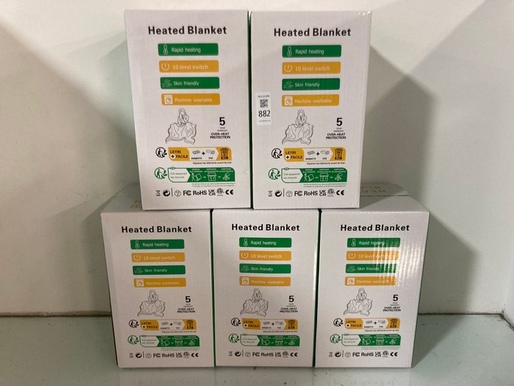 Lot 882  
            Marchington SR14 - Parcel Delivery Only 

                
5 X HEATED BLANKETS IN DARK GREY - 130 X 160CM: LOCATION - C2