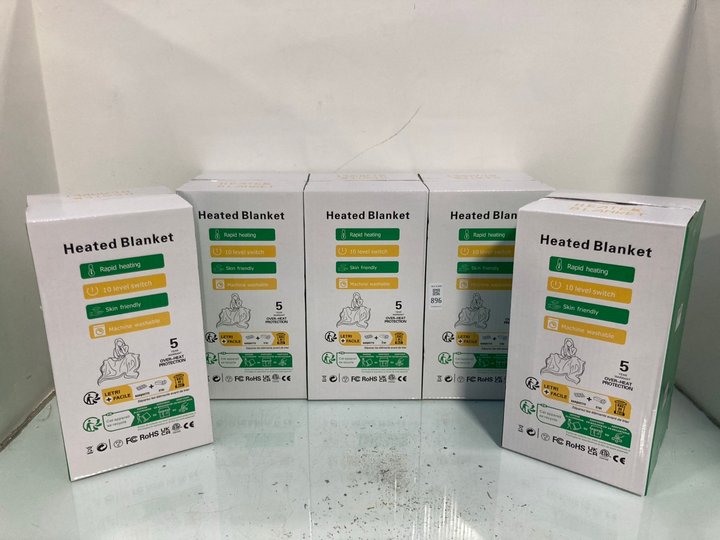 Lot 896  
            Marchington SR14 - Parcel Delivery Only 

                
5 X HEATED BLANKETS IN DARK GREY - 130 X 160CM: LOCATION - C3