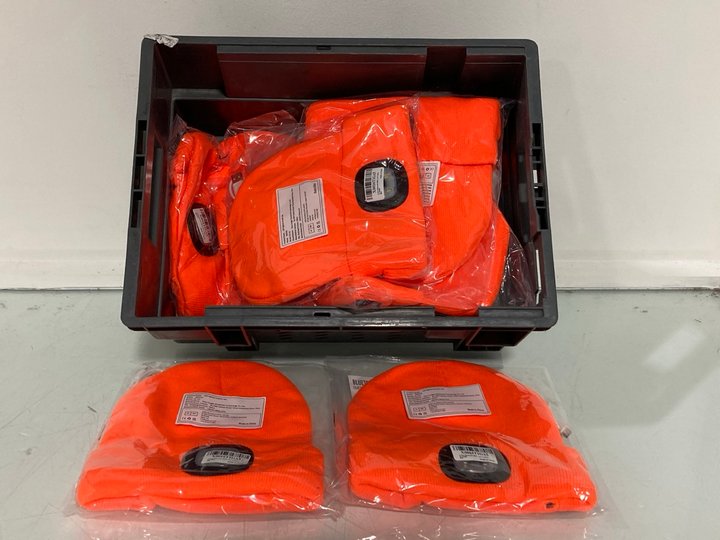 Lot 920  
            Marchington SR14 - Parcel Delivery Only 

                
QTY OF BLUETOOTH RECHARGEABLE LED BEANIES IN ORANGE: LOCATION - C4