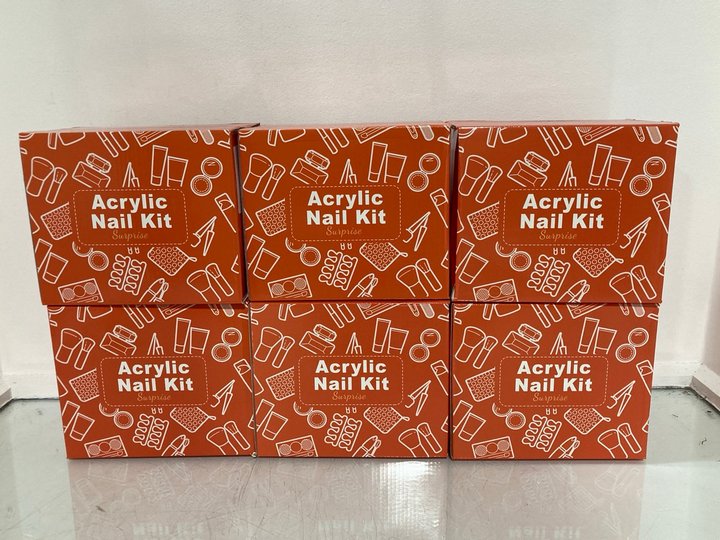 Lot 922  
            Marchington SR14 - Parcel Delivery Only 

                
6 X DOUBORQ ACRYLIC NAIL KIT WITH EVERYTHING - COMBINED ORIGINAL RRP £239.94: LOC...