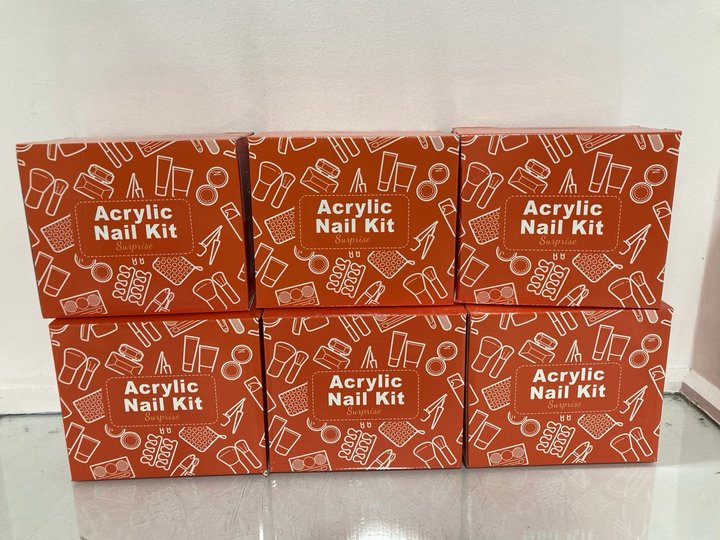 Lot 923  
            Marchington SR14 - Parcel Delivery Only 

                
6 X DOUBORQ ACRYLIC NAIL KIT WITH EVERYTHING - COMBINED ORIGINAL RRP £239.94: LOC...