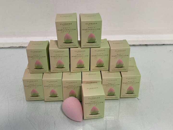 Lot 938  
            Marchington SR14 - Parcel Delivery Only 

                
QTY OF CLOMANA BEAUTY MAGIC MARSHMALLOW SPONGES FOR FOUNDATION, CONCEALER, CREAM ...