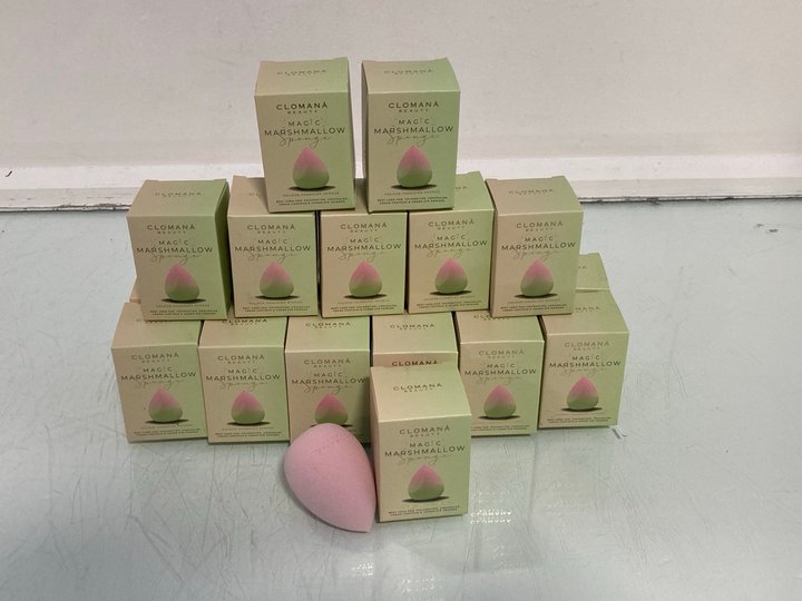 Lot 939  
            Marchington SR14 - Parcel Delivery Only 

                
QTY OF CLOMANA BEAUTY MAGIC MARSHMALLOW SPONGES FOR FOUNDATION, CONCEALER, CREAM ...