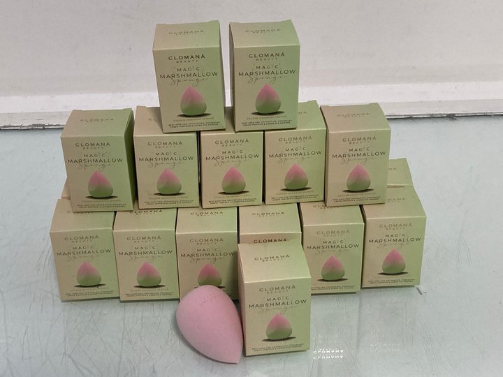 Lot 942  
            Marchington SR14 - Parcel Delivery Only 

                
QTY OF CLOMANA BEAUTY MAGIC MARSHMALLOW SPONGES FOR FOUNDATION, CONCEALER, CREAM ...