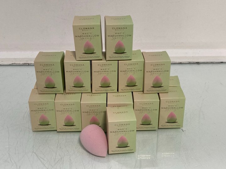 Lot 945  
            Marchington SR14 - Parcel Delivery Only 

                
QTY OF CLOMANA BEAUTY MAGIC MARSHMALLOW SPONGES FOR FOUNDATION, CONCEALER, CREAM ...