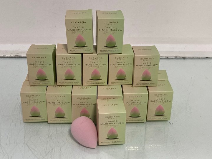 Lot 952  
            Marchington SR14 - Parcel Delivery Only 

                
QTY OF CLOMANA BEAUTY MAGIC MARSHMALLOW SPONGES FOR FOUNDATION, CONCEALER, CREAM ...
