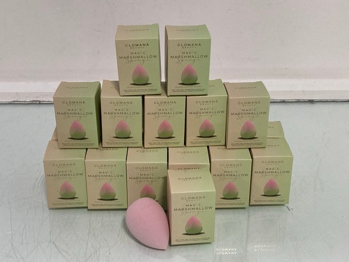 Lot 954  
            Marchington SR14 - Parcel Delivery Only 

                
QTY OF CLOMANA BEAUTY MAGIC MARSHMALLOW SPONGES FOR FOUNDATION, CONCEALER, CREAM ...