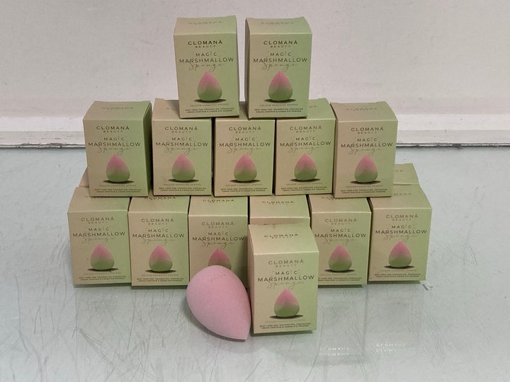 Lot 955  
            Marchington SR14 - Parcel Delivery Only 

                
QTY OF CLOMANA BEAUTY MAGIC MARSHMALLOW SPONGES FOR FOUNDATION, CONCEALER, CREAM ...