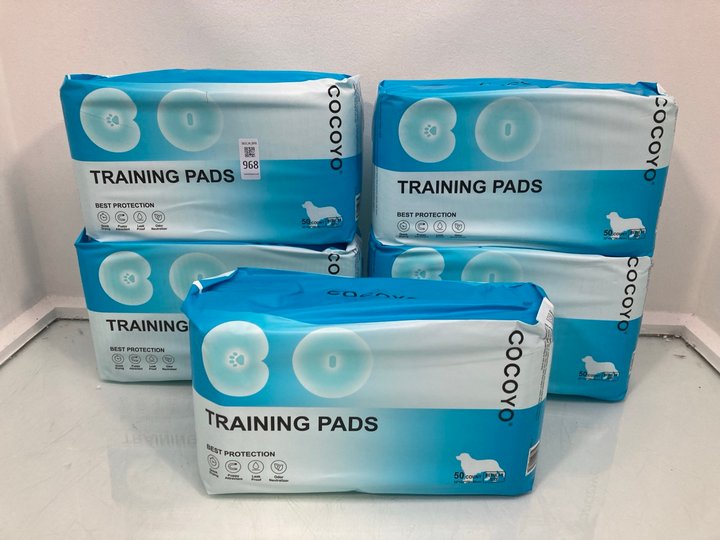 Lot 968  
            Marchington SR14 - Parcel Delivery Only 

                
5 X PACKS OF 50 COCOYO PUPPY TRAINING PADS: LOCATION - C7