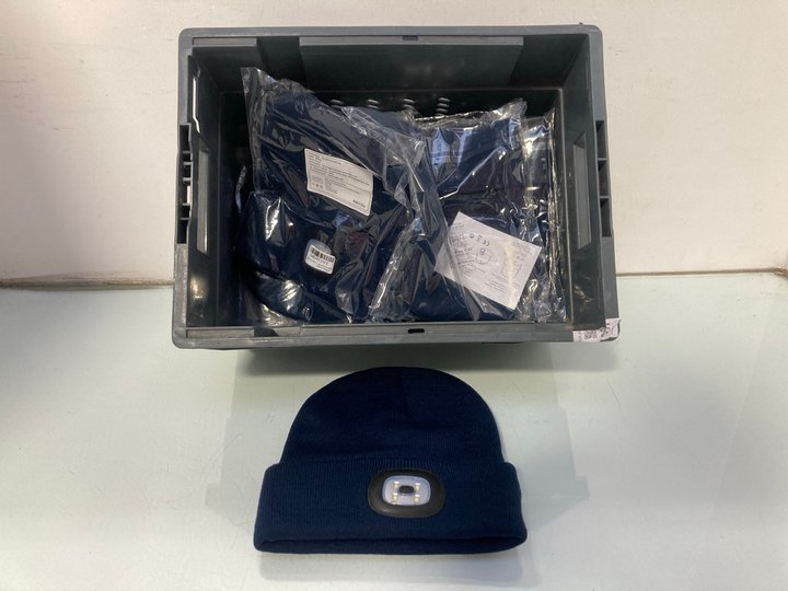 Lot 975  
            Marchington SR14 - Parcel Delivery Only 

                
QTY OF LED BEANIES IN NAVY: LOCATION - C8