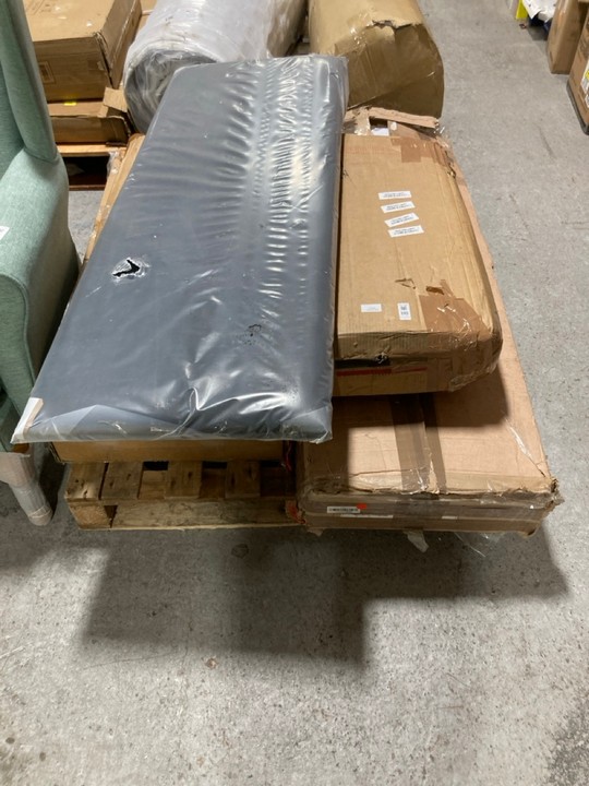 Lot 110  
            Marchington SR15 - Delivery or Collection 

                
4 X ASSORTED SOME INCOMPLETE FURNITURE ITEMS TO INCLUDE DOUBLE SIZE HEADBOARD IN ...