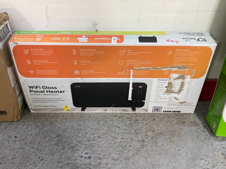 Lot 11  
            Marchington SR15 - Delivery or Collection 

                
TCP SMART WIFI GLASS PANEL HEATER 2000W IN BLACK ORIGINAL RRP: £120: LOCATION - A1