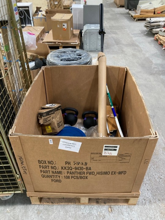 Lot 122  
            Marchington SR15 - Collection 

                
(COLLECTION ONLY) PALLET OF ASSORTED SPORTS ITEMS TO INCLUDE YORK FITNESS ERGONOM...