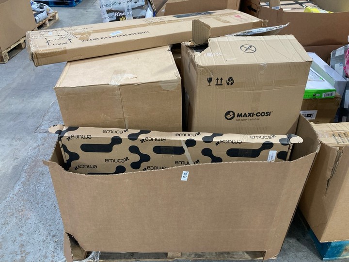 Lot 137  
            Marchington SR15 - Delivery or Collection 

                
PALLET OF ASSORTED ITEMS TO INCLUDE MAXI COSI RODIFIX GROUP 3 HIGHBACK CAR SEAT: ...