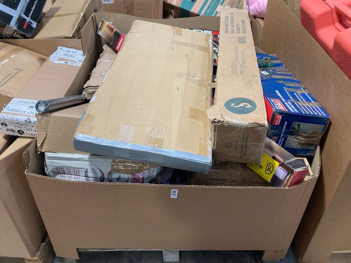 Lot 140  
            Marchington SR15 - Delivery or Collection 

                
PALLET OF ASSORTED ITEMS TO INCLUDE SEALEY HORIZONTAL FOOT OPERATED LOG SPLITTER:...