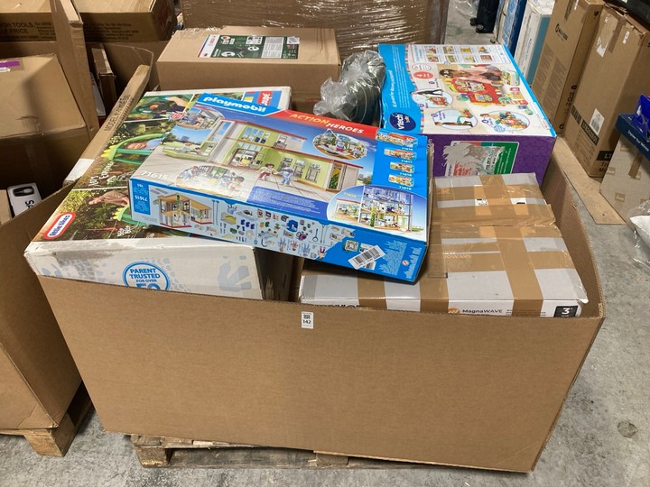 Lot 142  
            Marchington SR15 - Delivery or Collection 

                
PALLET OF ASSORTED ITEMS TO INCLUDE LITTLE TIKES DINO COZY COUPE: LOCATION - B5 (...