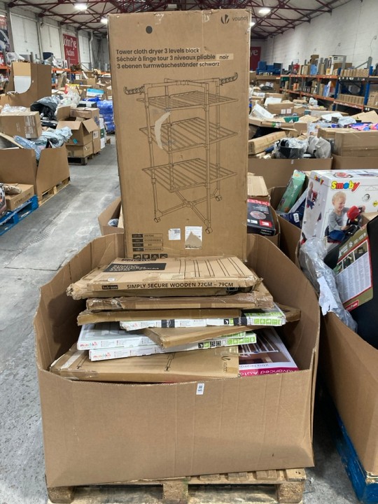 Lot 145  
            Marchington SR15 - Delivery or Collection 

                
PALLET OF ASSORTED ITEMS TO INCLUDE VOUNOT 3 LEVEL TOWER CLOTHES DRYER: LOCATION ...